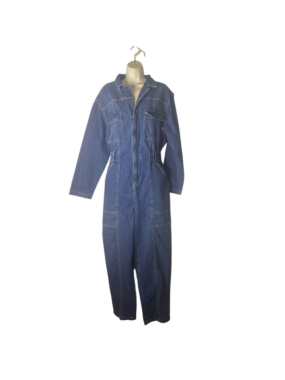 Universal Thread Denim Utility Jumpsuit - Blue Jean One Piece Zipper Size 14R